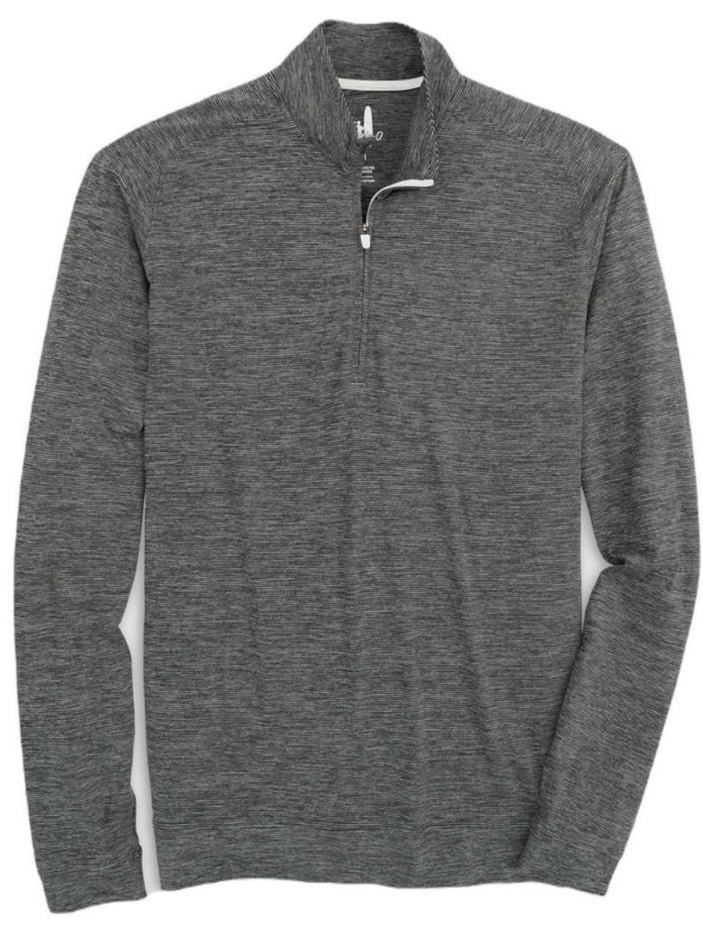 Johnnie-O Men's Black Vaughn Striped Performance 1/4 Zip Pullover Size Medium